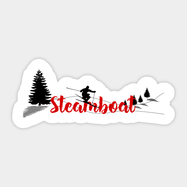 Ski fun in Steamboat Sticker by ArtDesignDE